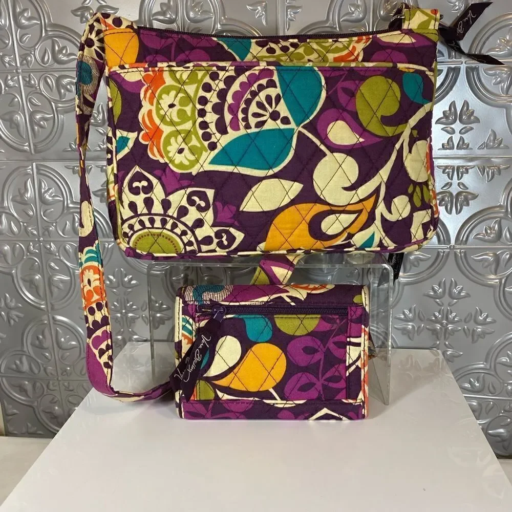 NWOT SETVera Bradley Plum Crazy Pattern - Picture 2 of 8